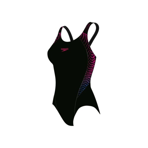 SPEEDO W ALV PNL LNBK AF BLACK/PURPLE