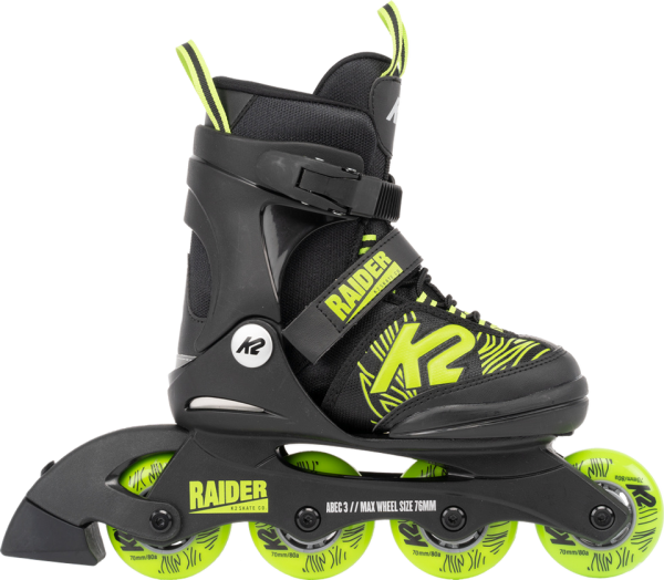 K2 Kinder Inlineskates RAIDER black_lime