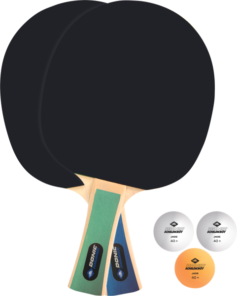 DONIC SCHILDKRÖT Tischtennis-Set Donic-Schildkröt Tischtennis-Set Level 400 für 2 Spieler (2 Schläge