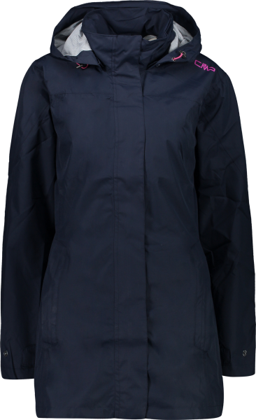 CMP Damen Regenjacke WOMAN RAIN JACKET BUTTON HOOD
